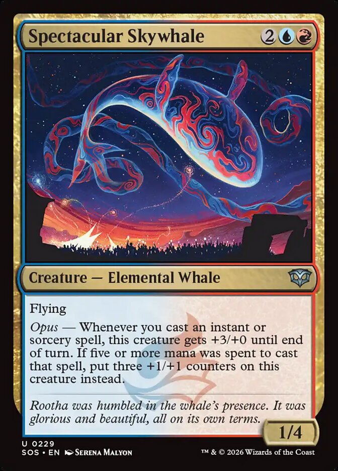MTG Card Title: Spectacular Skywhale SOS/229