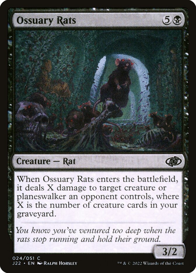 MTG Card Title: Ossuary Rats J22/24