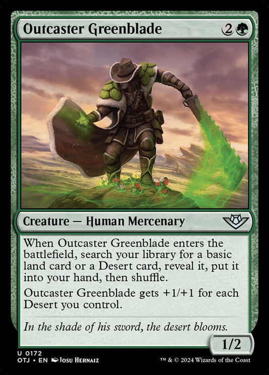 MTG Card Title: Outcaster Greenblade OTJ/172