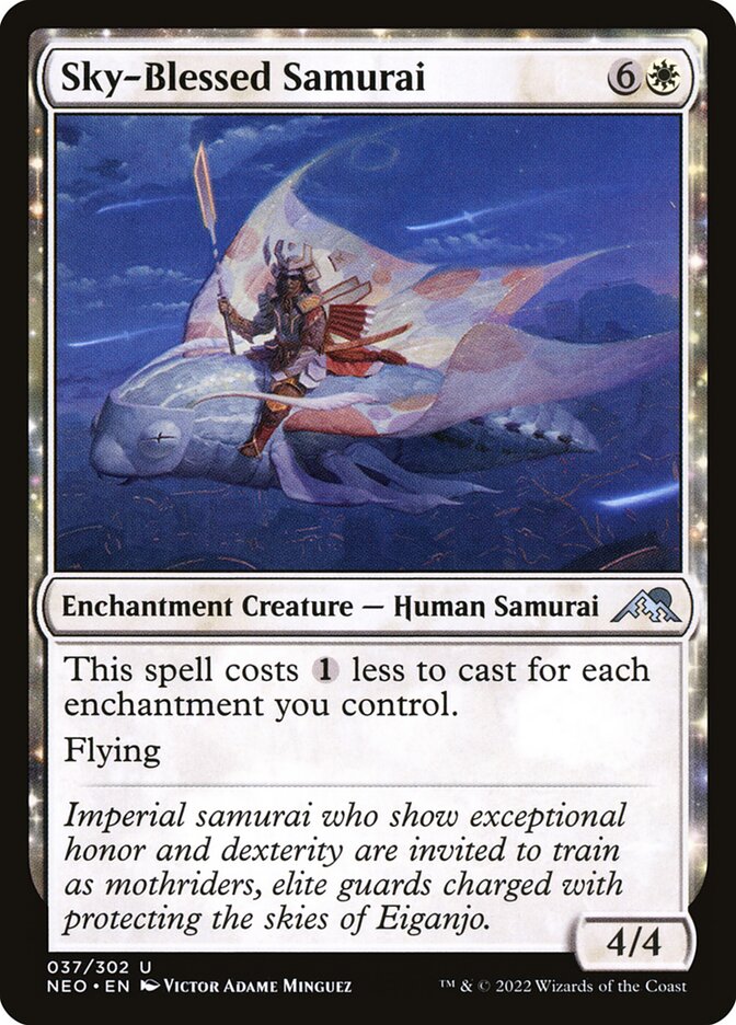 MTG Card Title: Sky-Blessed Samurai NEO/37