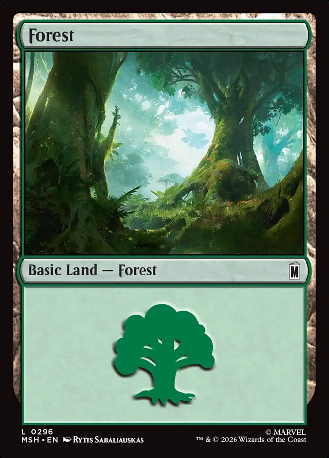 MTG Card Title: Forest MSH/296