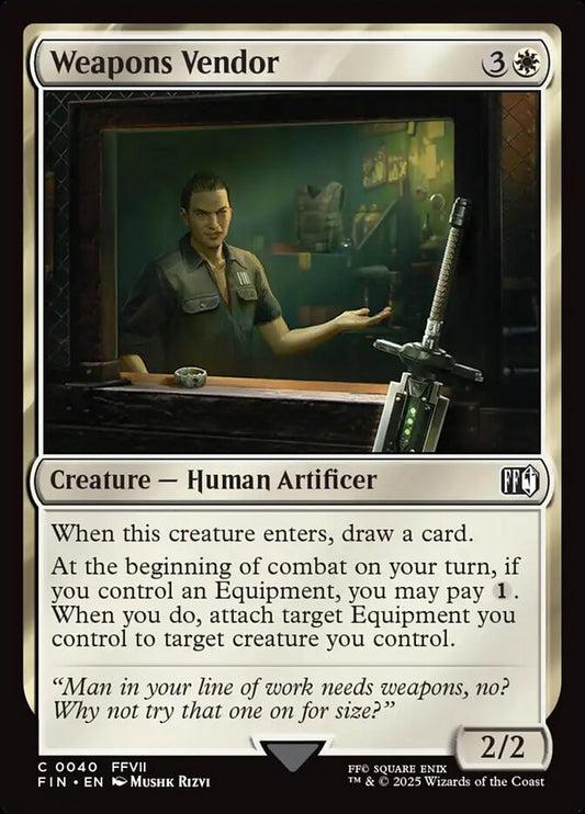 MTG Card Title: Weapons Vendor FIN/40
