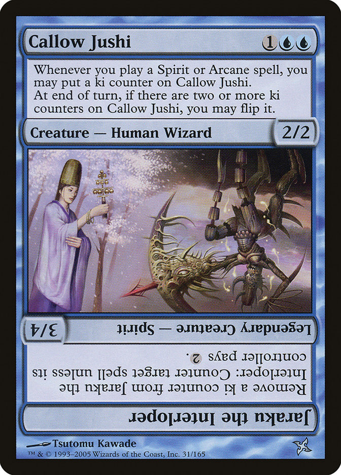 MTG Card Title: Callow Jushi // Jaraku the Interloper BOK/31
