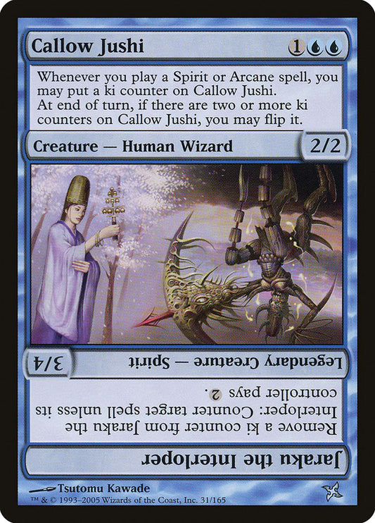 MTG Card Title: Callow Jushi // Jaraku the Interloper BOK/31