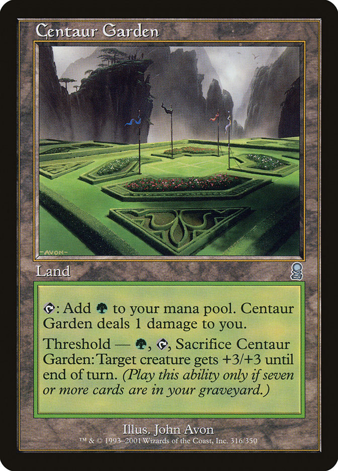 MTG Card Title: Centaur Garden ODY/316