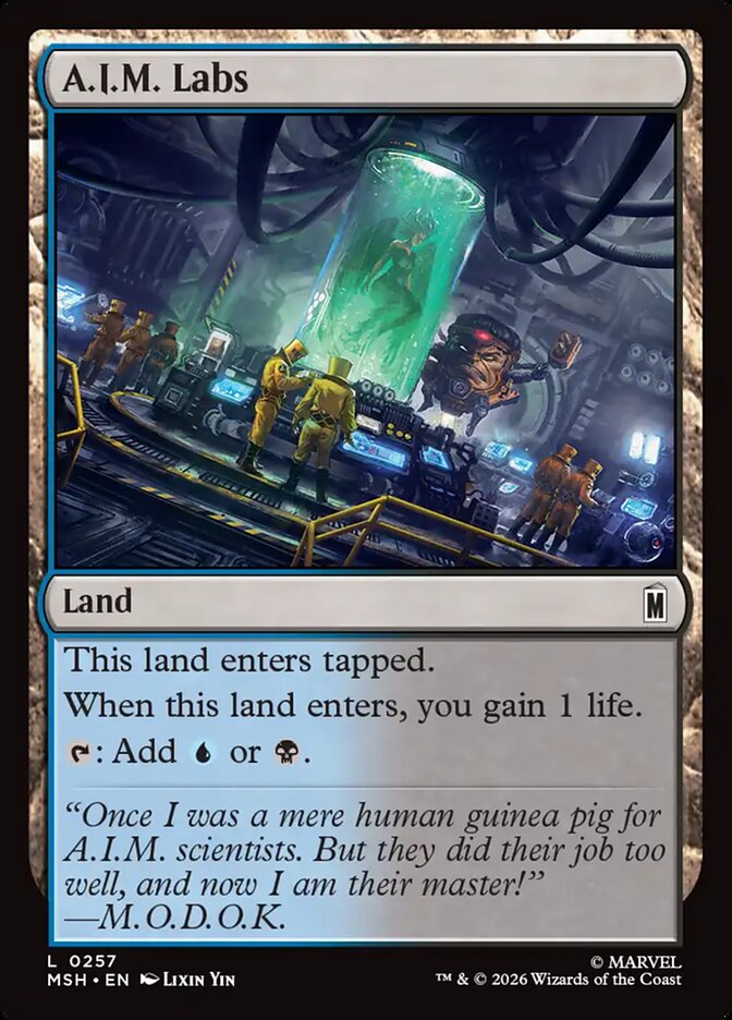 MTG Card Title: A.I.M. Labs MSH/257