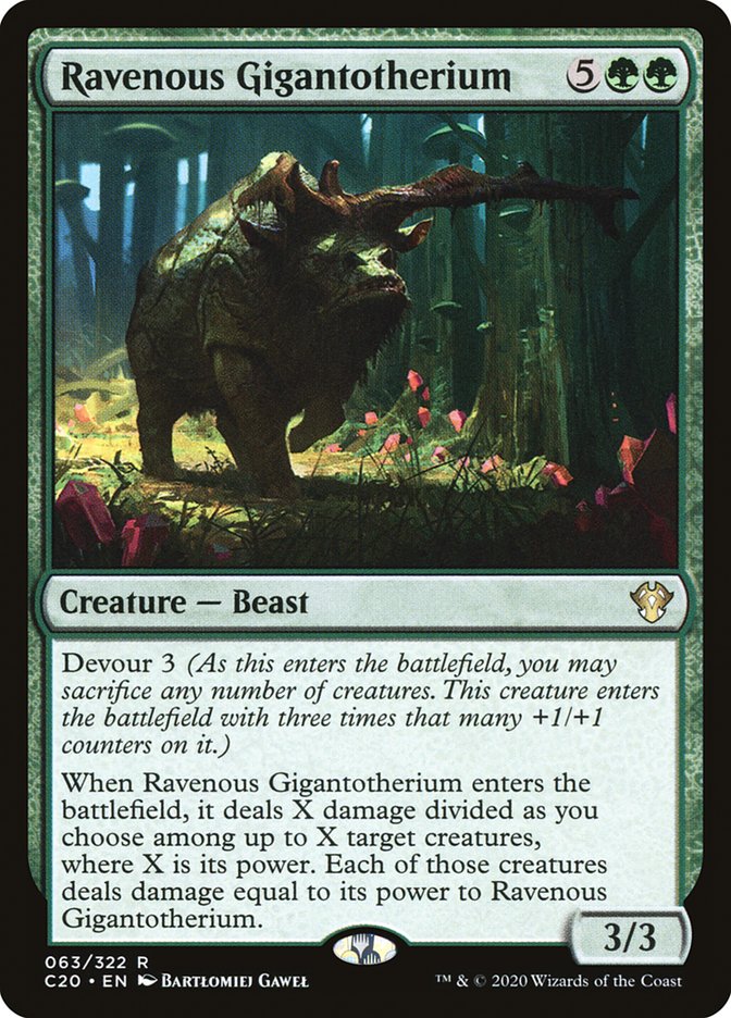 MTG Card Title: Ravenous Gigantotherium C20/63