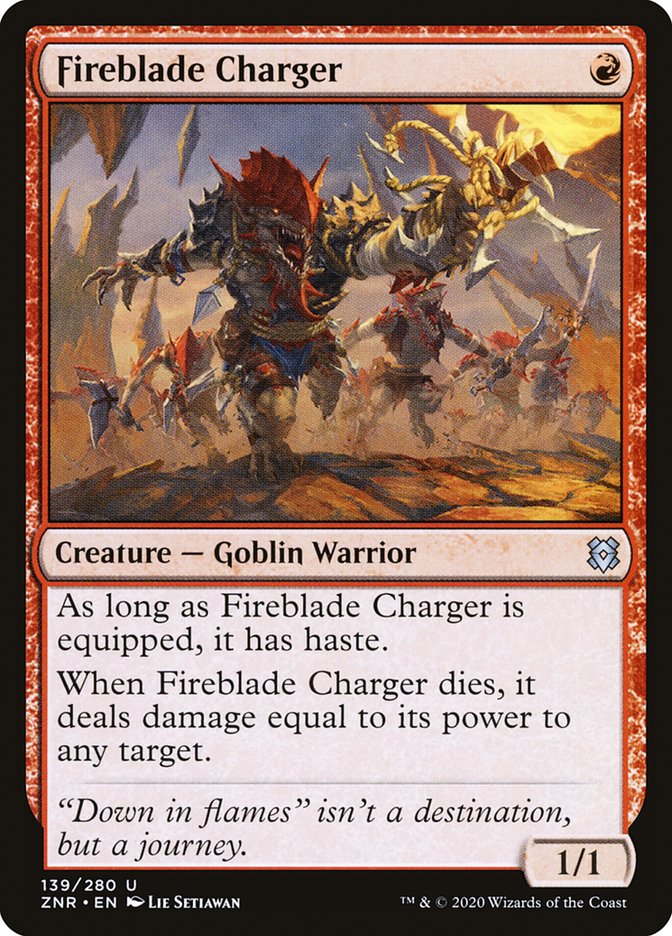 MTG Card Title: Fireblade Charger ZNR/139