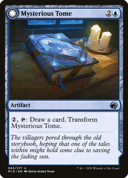 MTG Card Title: Mysterious Tome // Chilling Chronicle MID/63