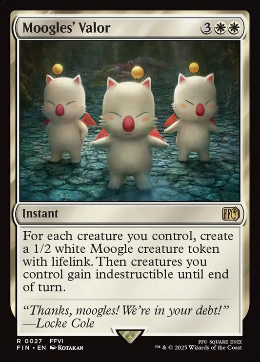 MTG Card Title: Moogles' Valor FIN/27