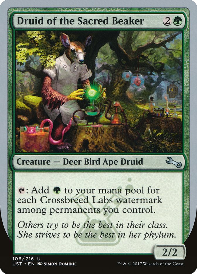MTG Card Title: Druid of the Sacred Beaker UST/106
