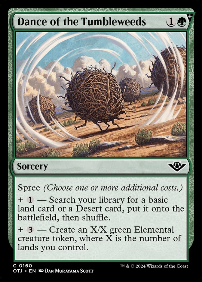 MTG Card Title: Dance of the Tumbleweeds OTJ/160