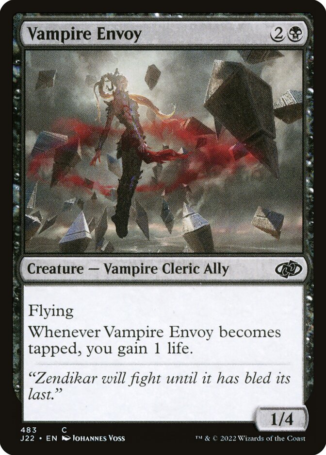 MTG Card Title: Vampire Envoy J22/483