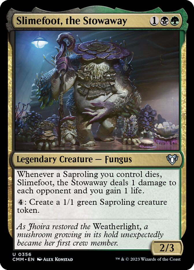 MTG Card Title: Slimefoot, the Stowaway CMM/356