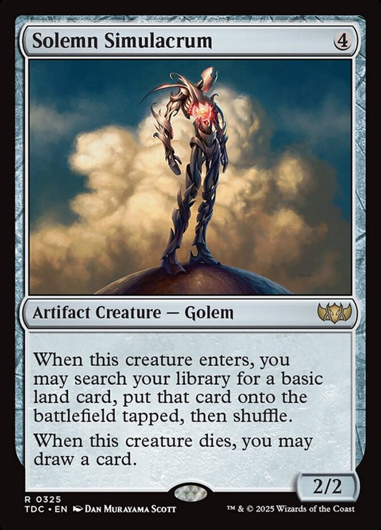 MTG Card Title: Solemn Simulacrum TDC/325