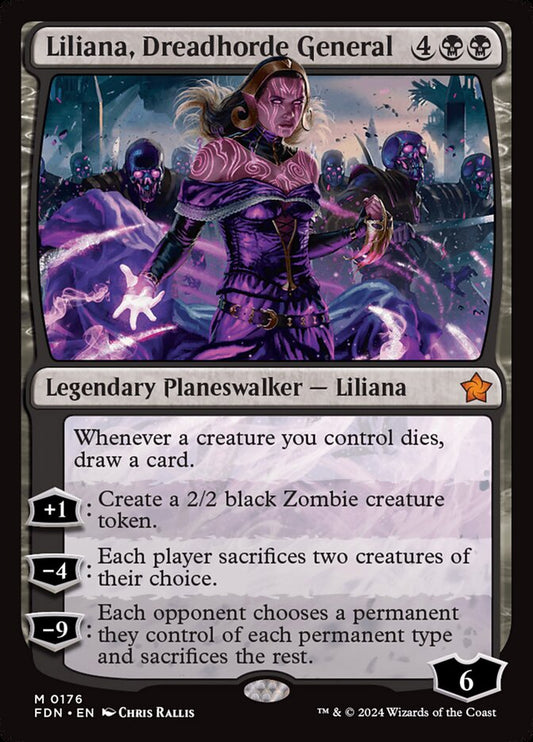 MTG Card Title: Liliana, Dreadhorde General FDN/176