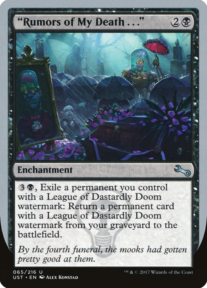 MTG Card Title: Rumors of My Death . . . UST/65