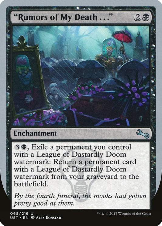 MTG Card Title: Rumors of My Death . . . UST/65