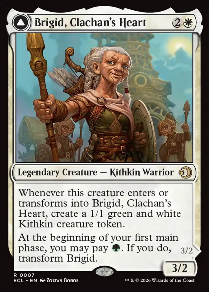 MTG Card Title: Brigid, Clachan's Heart // Brigid, Doun's Mind ECL/7