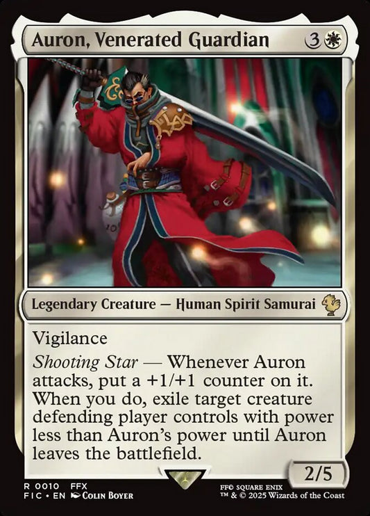 MTG Card Title: Auron, Venerated Guardian FIC/10