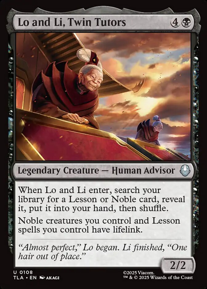 MTG Card Title: Lo and Li, Twin Tutors TLA/108