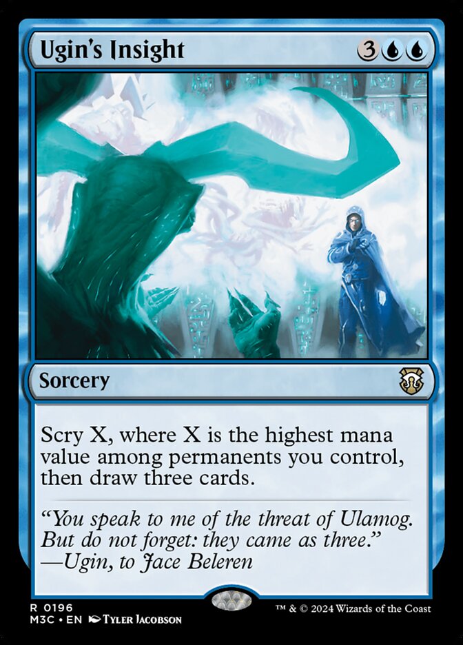 MTG Card Title: Ugin's Insight M3C/196