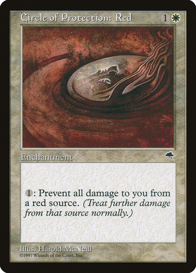 MTG Card Title: Circle of Protection: Red TMP/11