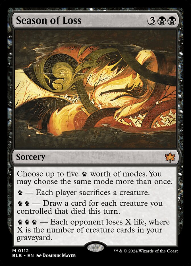 MTG Card Title: Season of Loss BLB/112