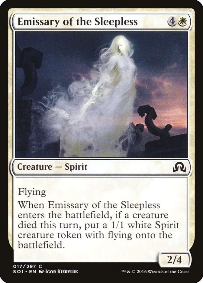 MTG Card Title: Emissary of the Sleepless SOI/17