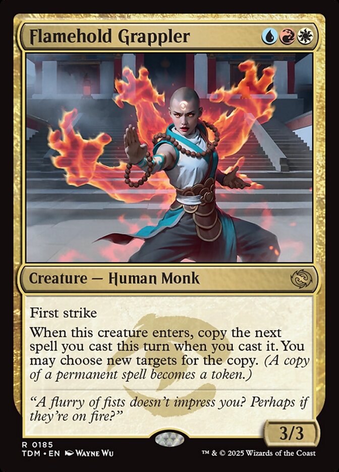 MTG Card Title: Flamehold Grappler TDM/185