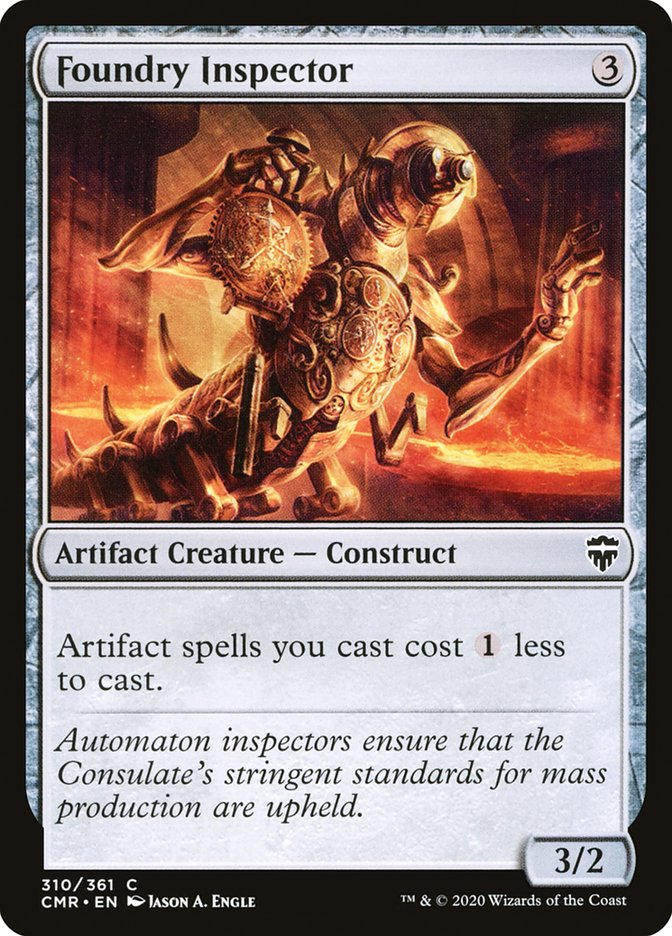 MTG Card Title: Foundry Inspector CMR/310