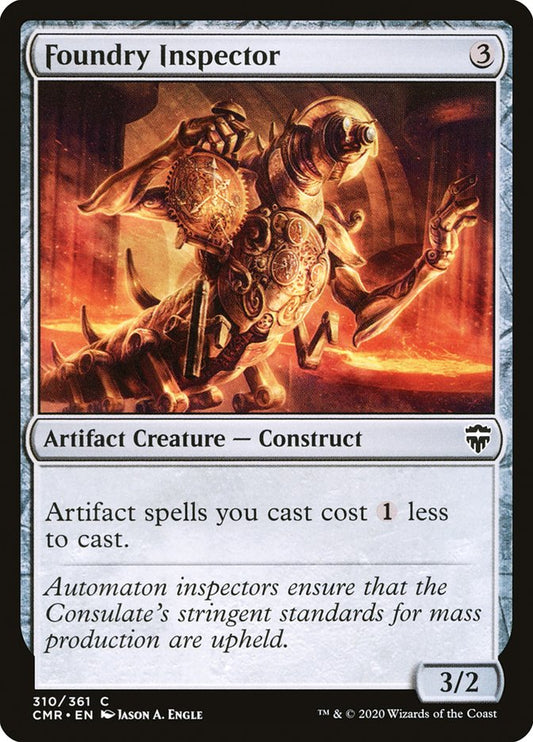 MTG Card Title: Foundry Inspector CMR/310