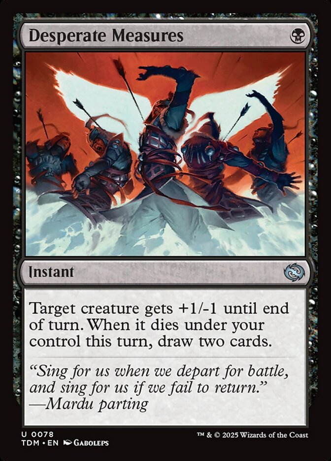 MTG Card Title: Desperate Measures TDM/78