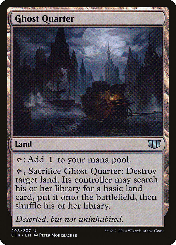 MTG Card Title: Ghost Quarter C14/298