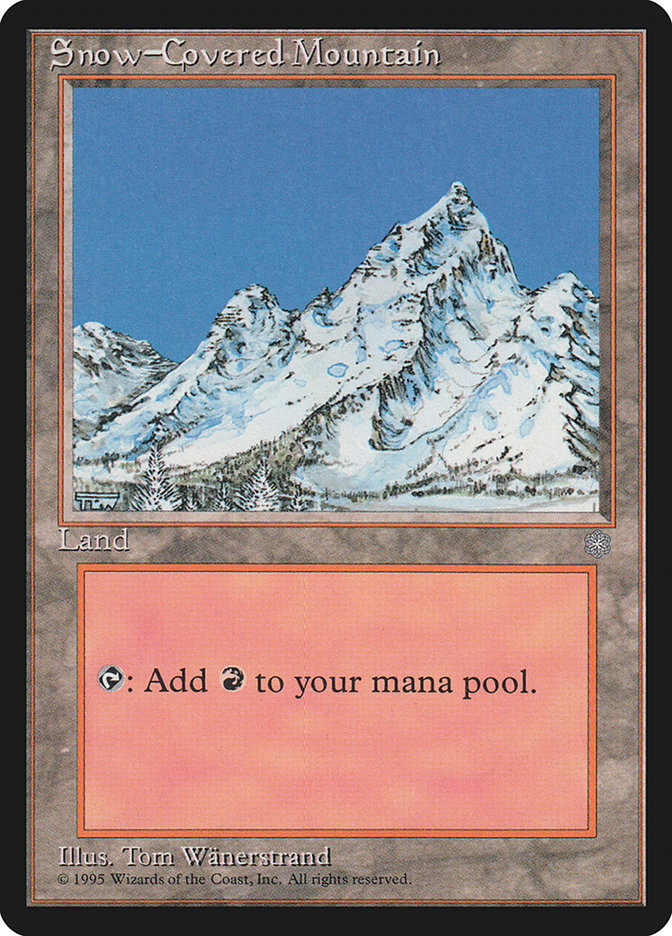 MTG Card Title: Snow-Covered Mountain ICE/379