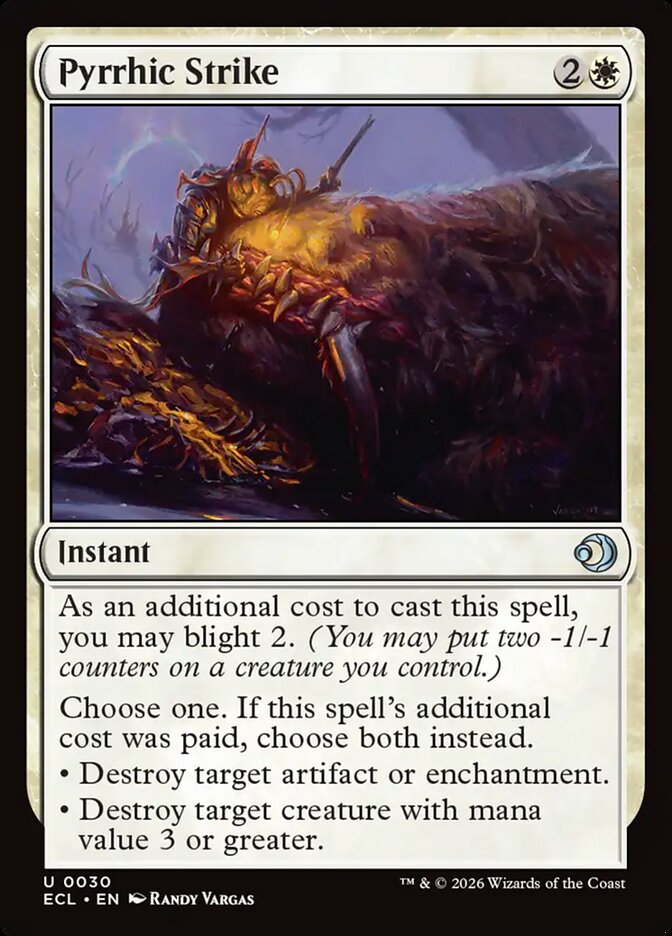 MTG Card Title: Pyrrhic Strike ECL/30