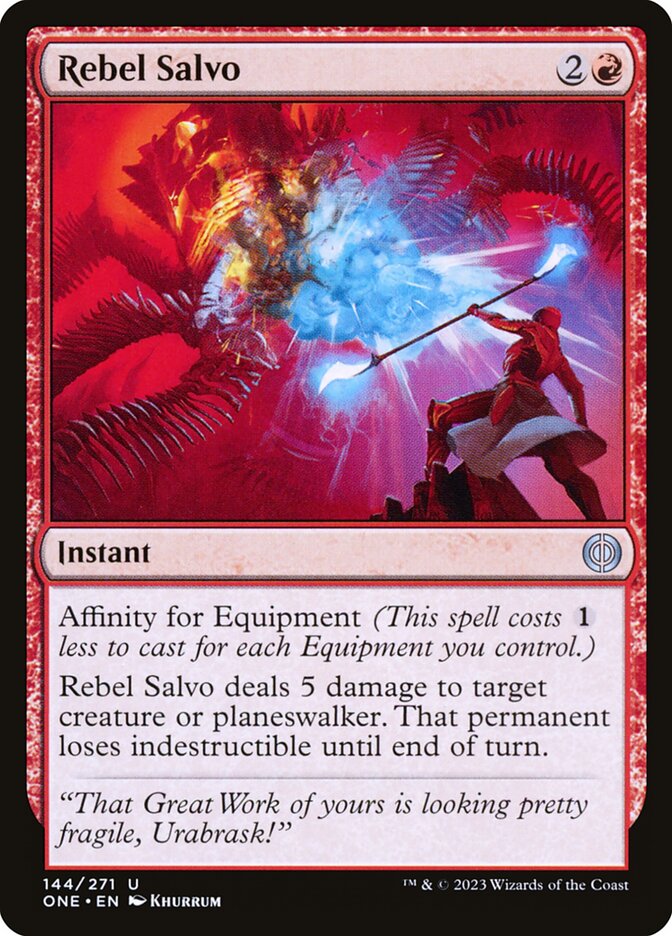 MTG Card Title: Rebel Salvo ONE/144
