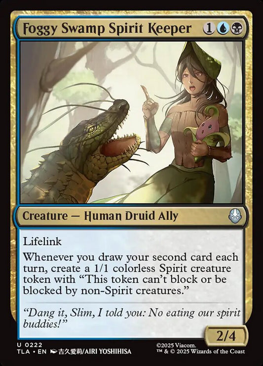 MTG Card Title: Foggy Swamp Spirit Keeper TLA/222