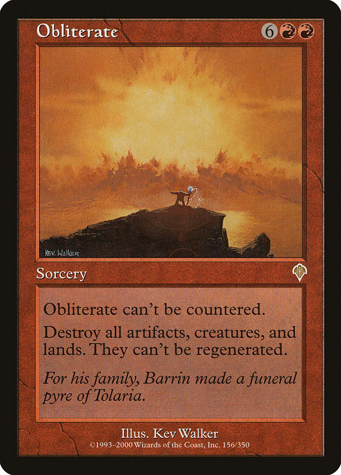 MTG Card Title: Obliterate INV/156