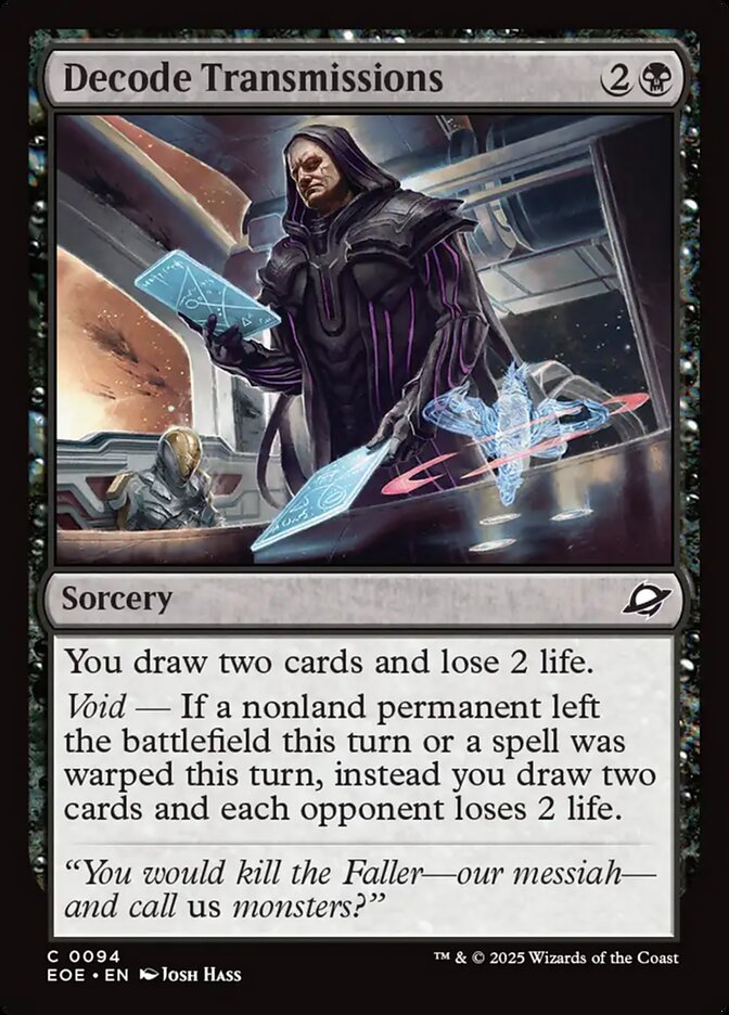 MTG Card Title: Decode Transmissions EOE/94
