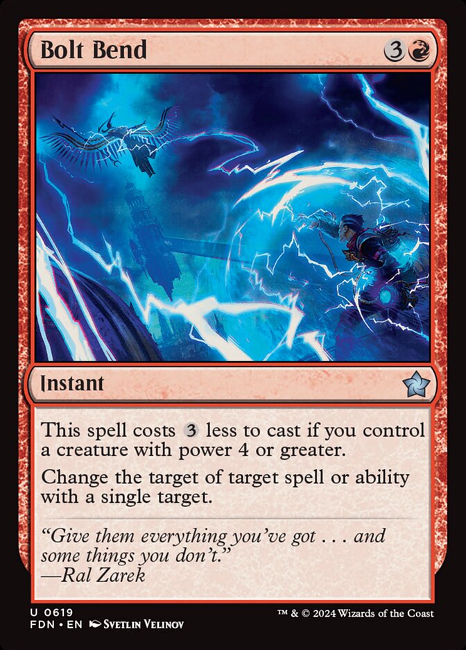 MTG Card Title: Bolt Bend FDN/619