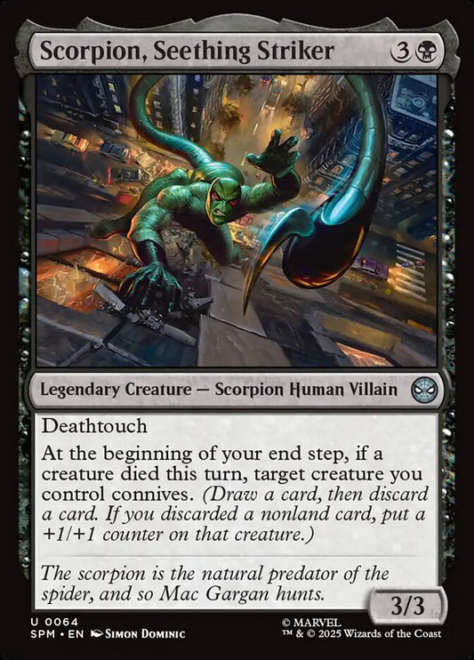 MTG Card Title: Scorpion, Seething Striker SPM/64