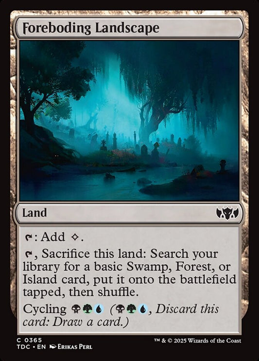 MTG Card Title: Foreboding Landscape TDC/365