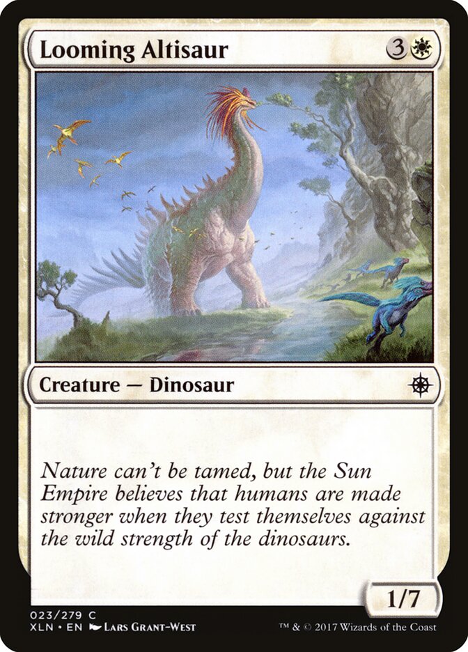MTG Card Title: Looming Altisaur XLN/23