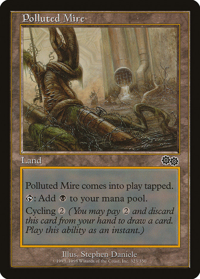 MTG Card Title: Polluted Mire USG/323
