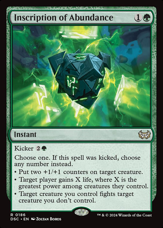 MTG Card Title: Inscription of Abundance DSC/186