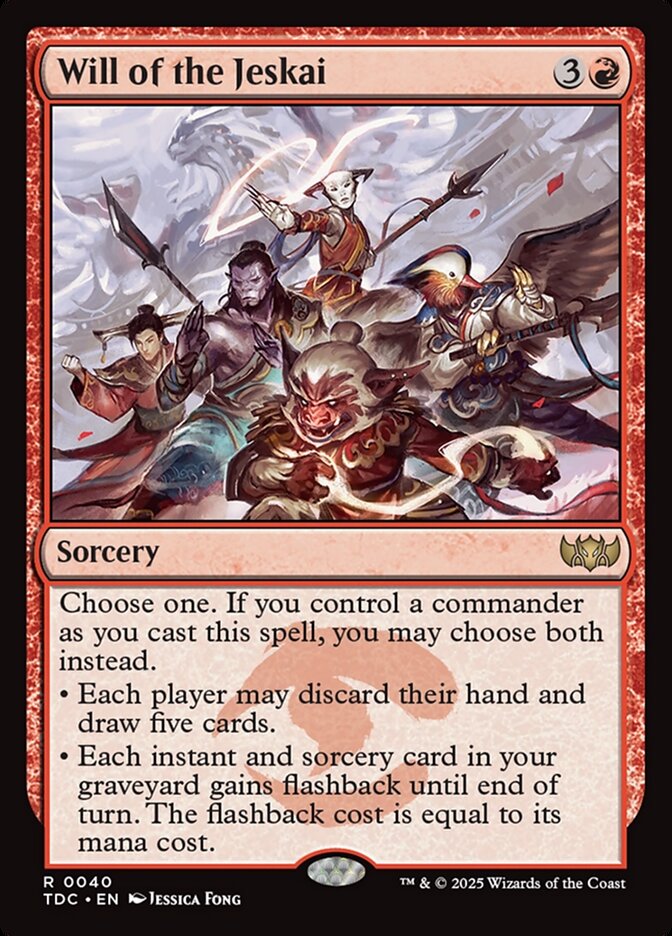 MTG Card Title: Will of the Jeskai TDC/40