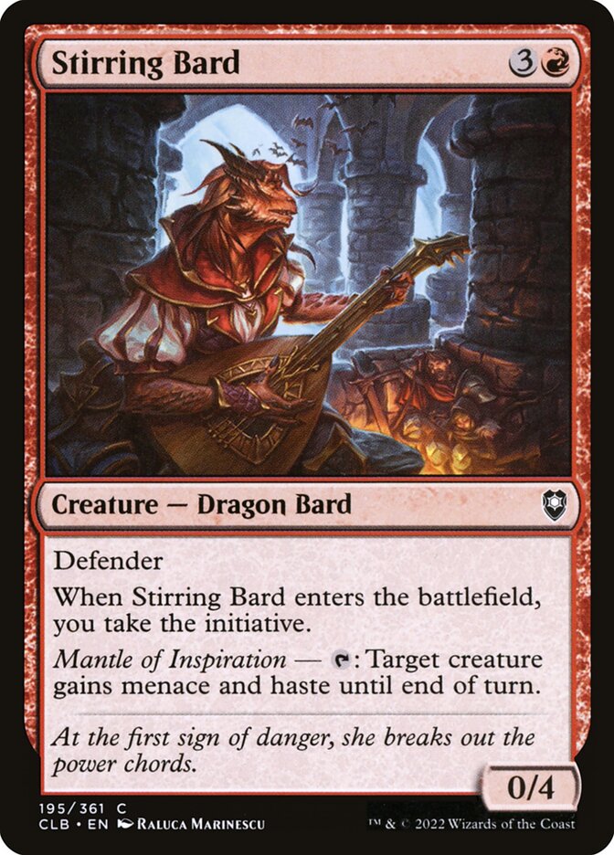 MTG Card Title: Stirring Bard CLB/195