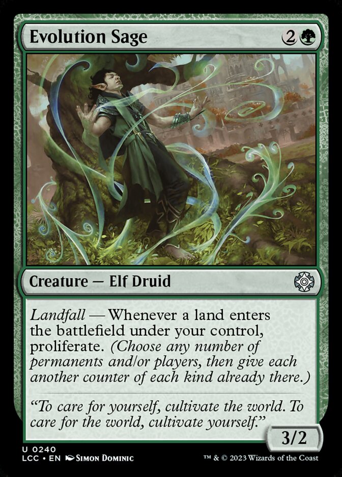 MTG Card Title: Evolution Sage LCC/240