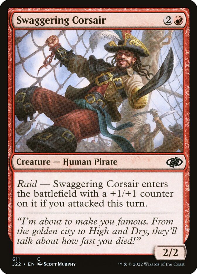MTG Card Title: Swaggering Corsair J22/611